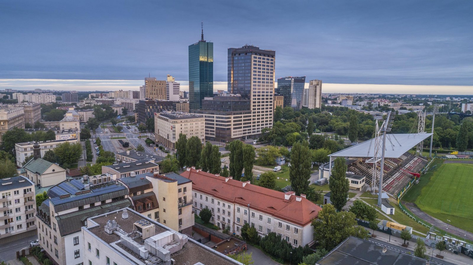 Drone view - reklama budownictwa i remontów w Łodzi