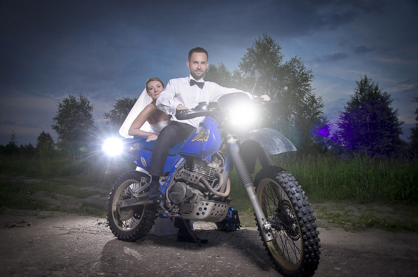 Ślub na motorze - sesja plenerowa Łódź
